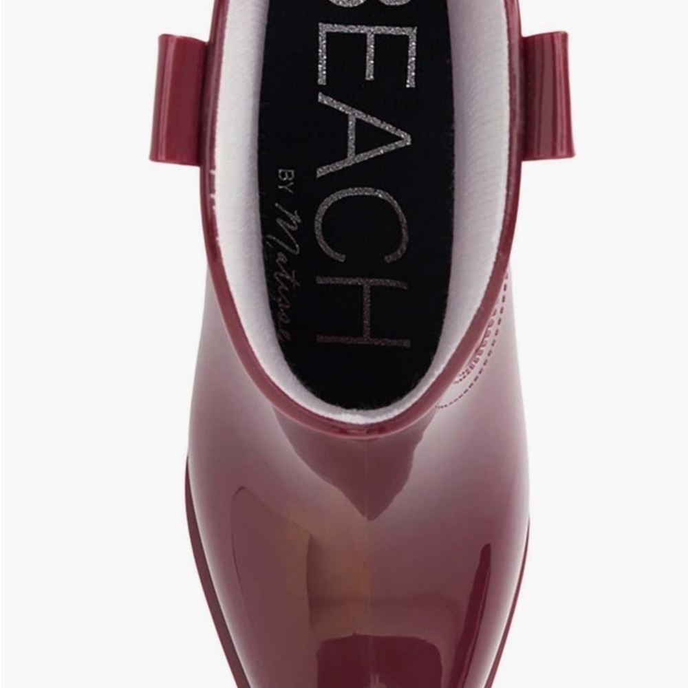 Beach by Matisse Oakley Western Booties Maroon Glossy Patent NWT - Picture 3 of 7